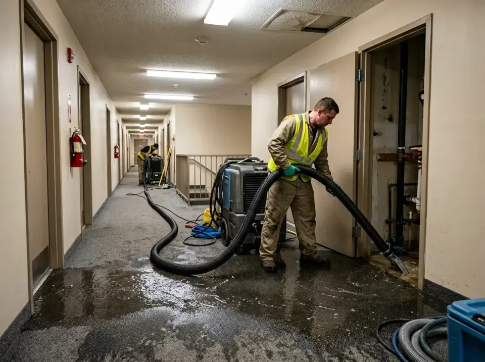 multi-unit-apartment-hallway-f-005 — frequently asked questions, Emergency Burst Pipe Water Extraction & Removal in Clarksda…